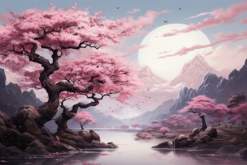 japan cherry blosson , generated with AI 