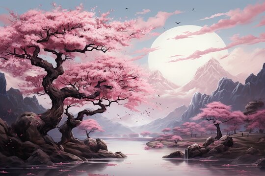 japan cherry blosson , generated with AI 