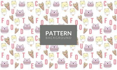 Food pattern design with typography