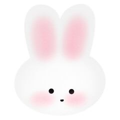 Cute simple animal, charming rabbit icon.