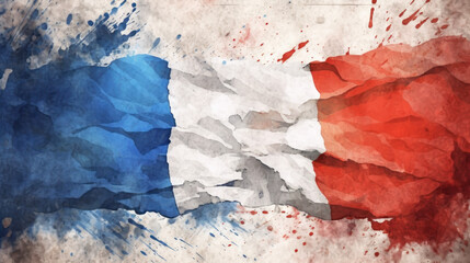 Tricolor Elegance: Fabric Flag of France in Blue, White, and Red for Stock Photos

