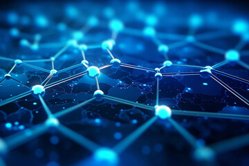 Obraz premium network connections, Generative AI