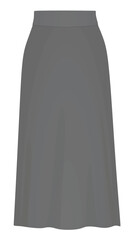 Grey pleated skirt. vector illustration