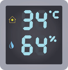 Smart  led thermostat display. vector