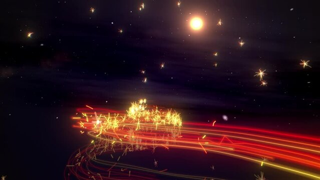 Light Trail and Sparkles Christmas Tree