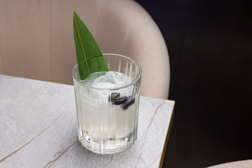 A delicious alcoholic cocktail. Close up