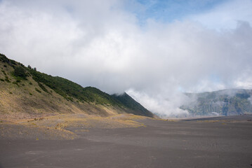 Mount Bromo tourist destination, in East Java, Indonesia with very beautiful scenery