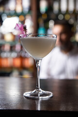 A delicious alcoholic cocktail. Close up