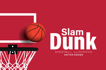 poster template for a basketball tournament design. sport concept. vector illustration - obrazy, fototapety, plakaty