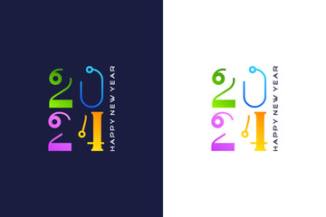 design 2024 happy new year , with numbers have a technology point . Premium vector design for 2024 new year poster, banner, greeting and celebration.
