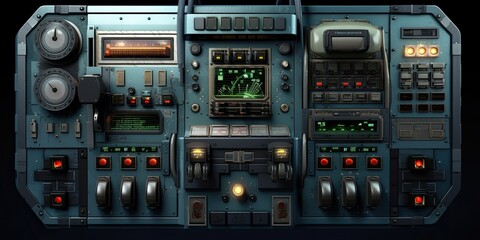 Fototapeta premium Futuristic HUD screen data hologram. Generative AI