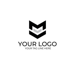 vector letter M logo template