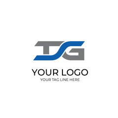 vector letter TSG logo template