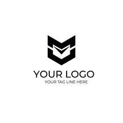 vector letter M logo template