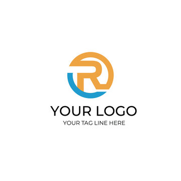 vector letter R logo template