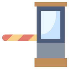 TOLL ROAD line icon,linear,outline,graphic,illustration