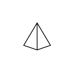 Pyramid vector icon, triangle symbol. Simple, flat design for web or mobile app