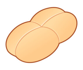 Marraqueta Chilean bread illustration
