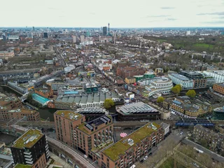 Türaufkleber Camden Town London Aerial View, shot with a DJI mini 3 Pro. © Drone Works