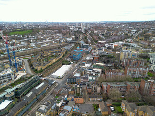 Fototapeta premium Camden Town London Aerial View, shot with a DJI mini 3 Pro.
