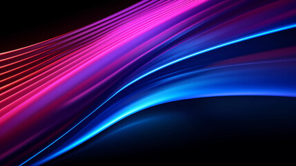 Bright neon lines on a dark background.