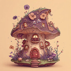 magical fairytale tiny mushroom house