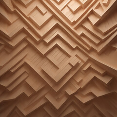Fancy and Intricate Futuristic Geometric Background for Presentations: Textured 3D Beige Wall