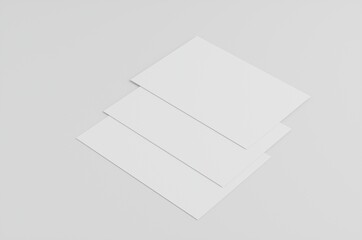 A5 Flyer Mockup 3D Illustration