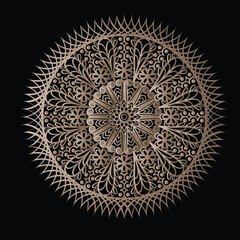 The design is composed of geometric circles that are arranged in a circular pattern.
