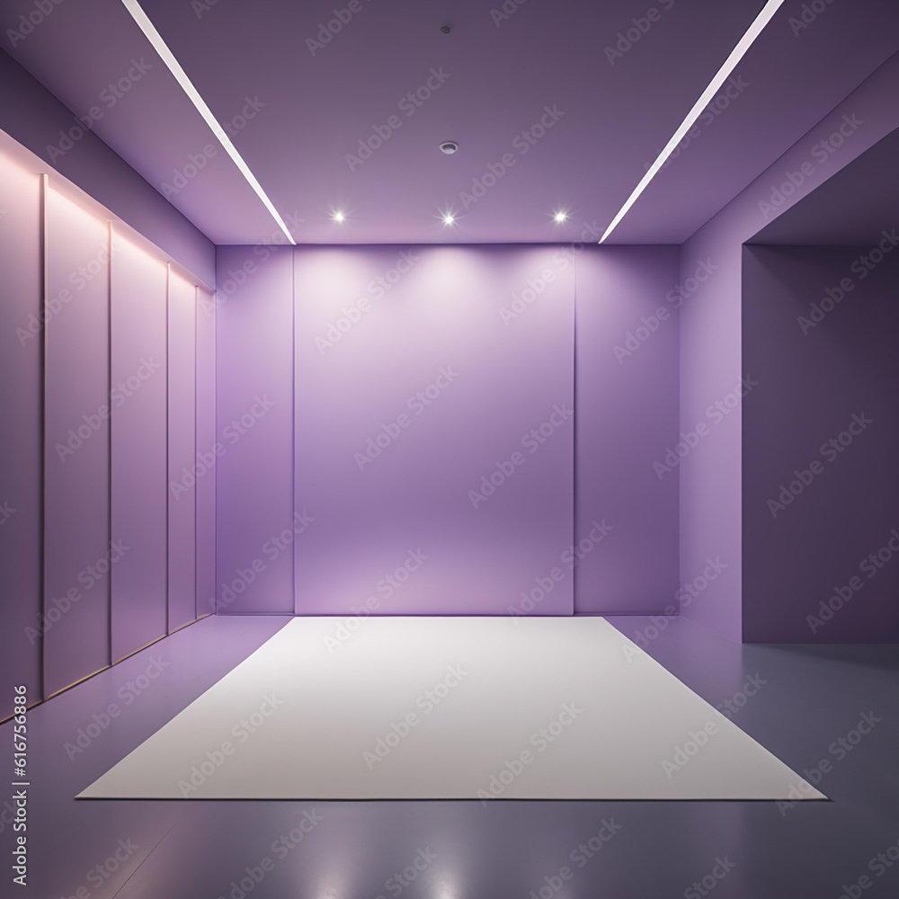 Poster abstract modern backdrop in light lilac for product presentation with a subtle smoke effect and slee