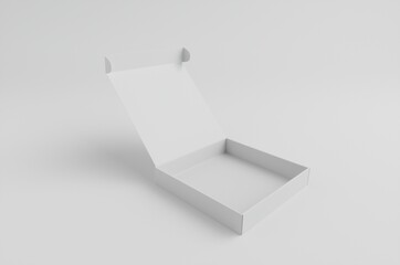 White Box,Cardboard Box Mockup 3D Illustration