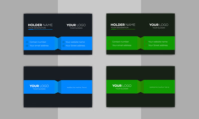 Creative unique, Modern and Corporate business visiting card design template ideas for personal identity stock illustration