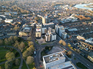Southampton Aerial View, Drone view shot with Dji Mini 3 Pro