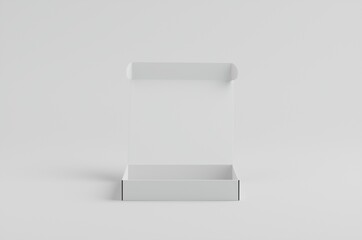 White Box,Cardboard Box Mockup 3D Illustration