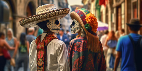 Fototapeta premium Urlauber in Mexiko KI