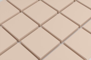 Cardboard Box Mockup 3D Illustration