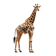 Giraffe isolated on transparent background.