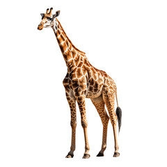 Giraffe isolated on transparent background.