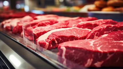 Beef in a grocery store - food photography