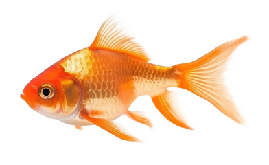 Goldfish Isolated on Transparent Background - Generative AI
