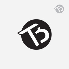 Initials TB letters logo vector, symbol, icon, rounded graphic template