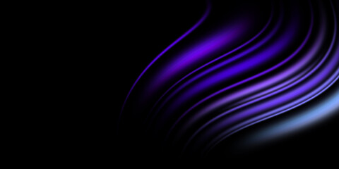 Abstract colourful wave on a black background	