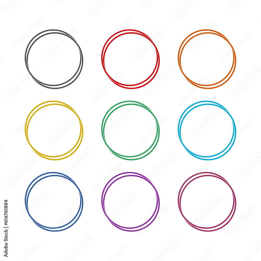 Poster simple text frame icon isolated on white background. set icons colorful