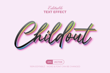 Text Effect Colorful Style.