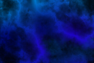 Naklejka na ściany i meble Blue smoke in dark background. Texture and desktop picture
