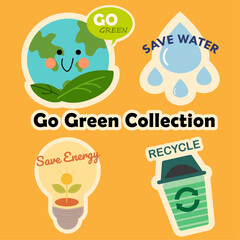 Set of Go Green Icons