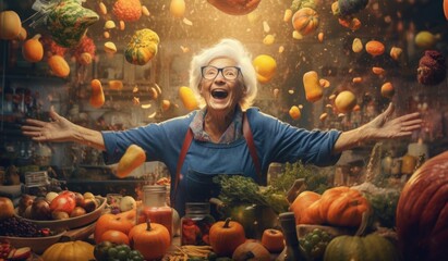 Healthy Vitamin Nutrition for the Elderly Grandmother