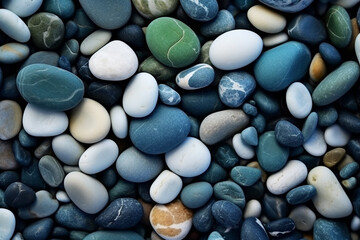 Abstract Nature Pebbles Background | Pebbles Texture | Stone Background | Sea Pebble Beach | Created with Generative AI Tools