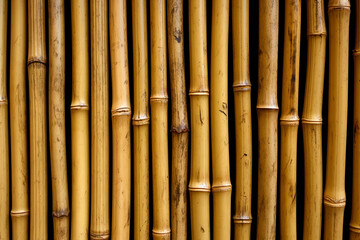Naklejka premium Bamboo Fence Background | Created with Generative AI Tools