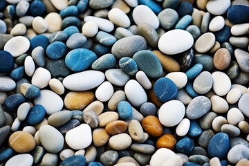 Abstract Nature Pebbles Background | Pebbles Texture | Stone Background | Sea Pebble Beach | Created with Generative AI Tools